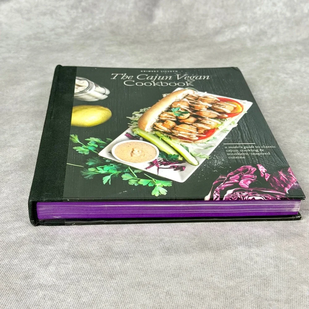 The Cajun Vegan Cookbook Krimsey Lilleth Hardcover 130+ Plant-Based Recipes USED